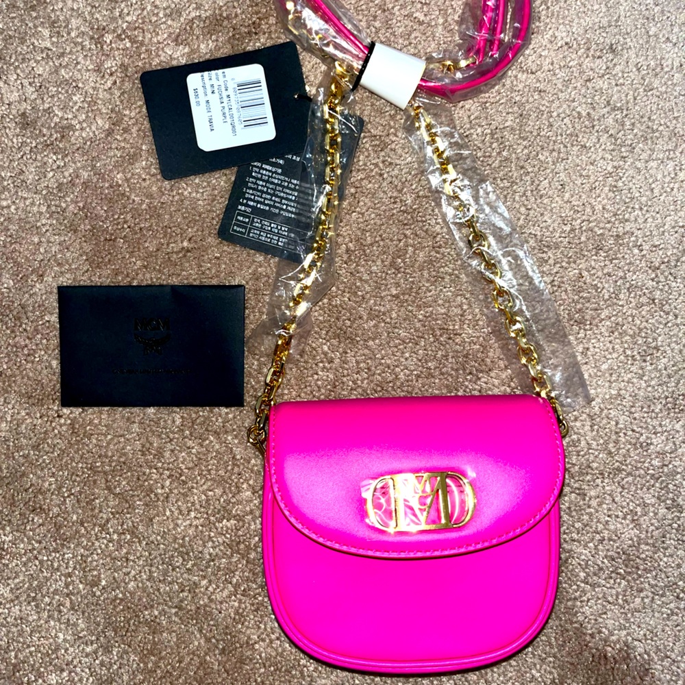 NEW!!!!  MCM “Moda Travia” mini chain link bag